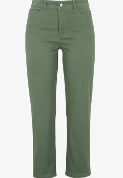 Ankelbukser|Lige Bukser-Cellbes of Sweden Lidt slankeree ankeljeans Kakigrøn