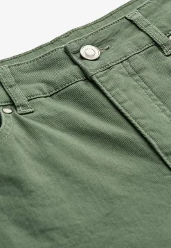 Ankelbukser|Lige Bukser-Cellbes of Sweden Lidt slankeree ankeljeans Kakigrøn