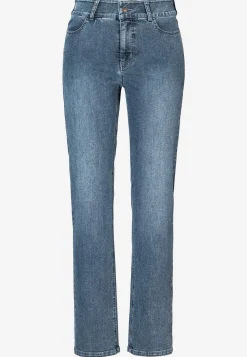 Lige Bukser|Høj Talje-Cellbes of Sweden Lige jeans i denim med superstræk Sara Mellemblå / Denim