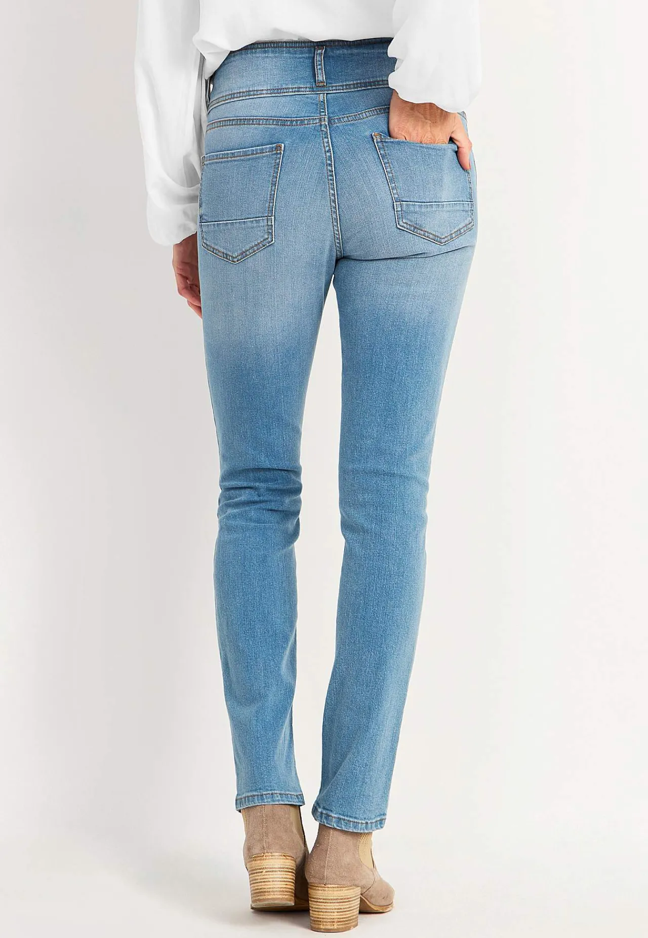 Høj Talje|Flere Længder- Lige jeans med høj talje | Cellbes