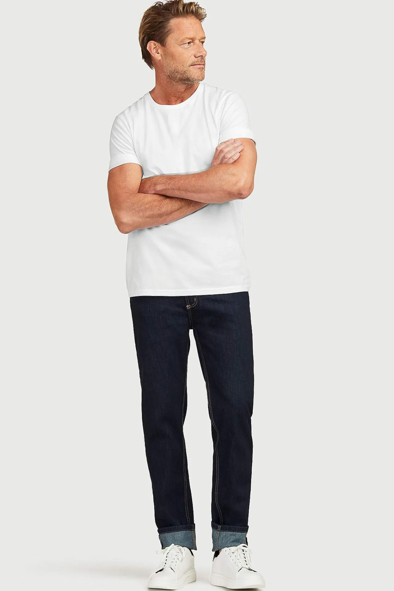Regular Fit- Lige jeans med stræk Blå