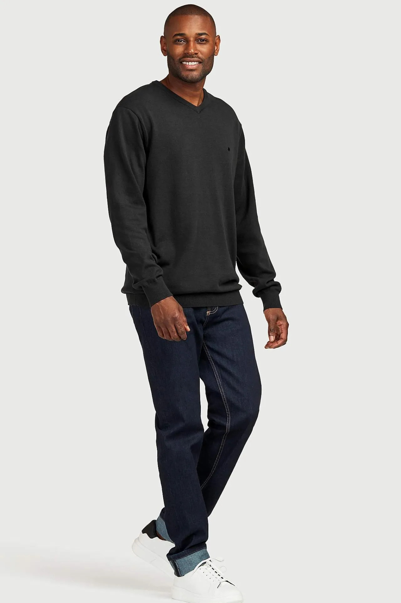 Regular Fit- Lige jeans med stræk Blå