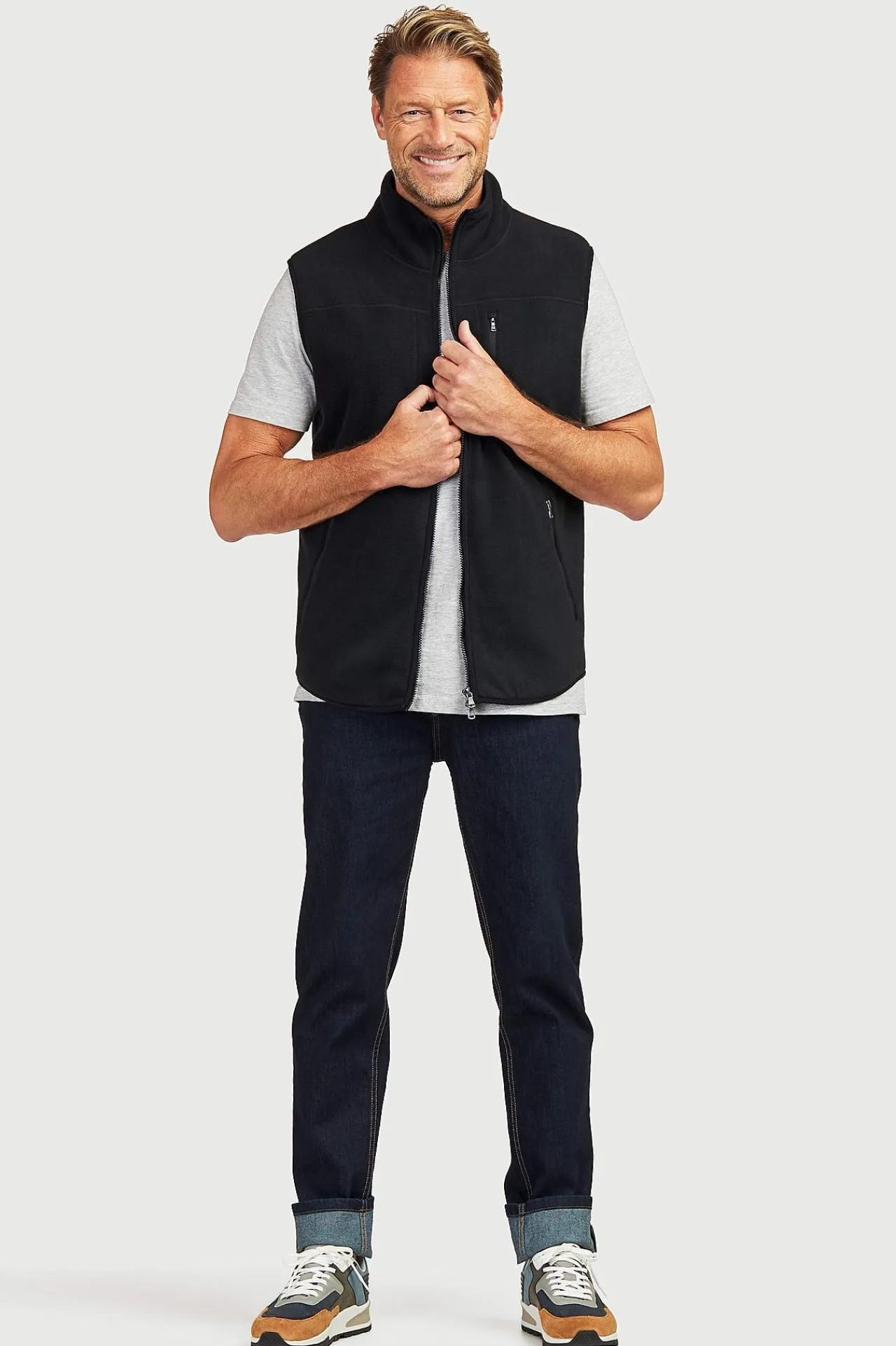 Regular Fit- Lige jeans med stræk Blå