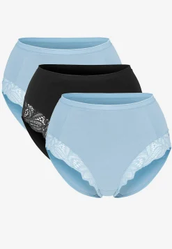 Undertøj|Flerpak Undertøj-Cellbes of Sweden Light shaping trusse med blondedetalje 3-pack Lyseblå + Sort