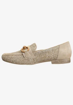 Loafers|Bred Læst-Jana Loafer med dekorativt spænde Beige