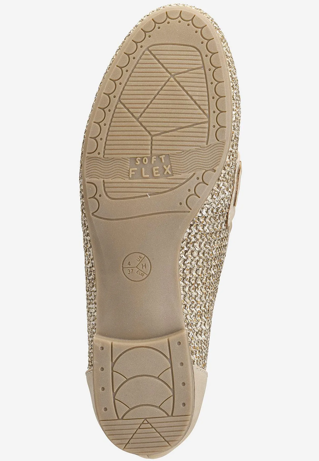 Loafers|Bred Læst-Jana Loafer med dekorativt spænde Beige