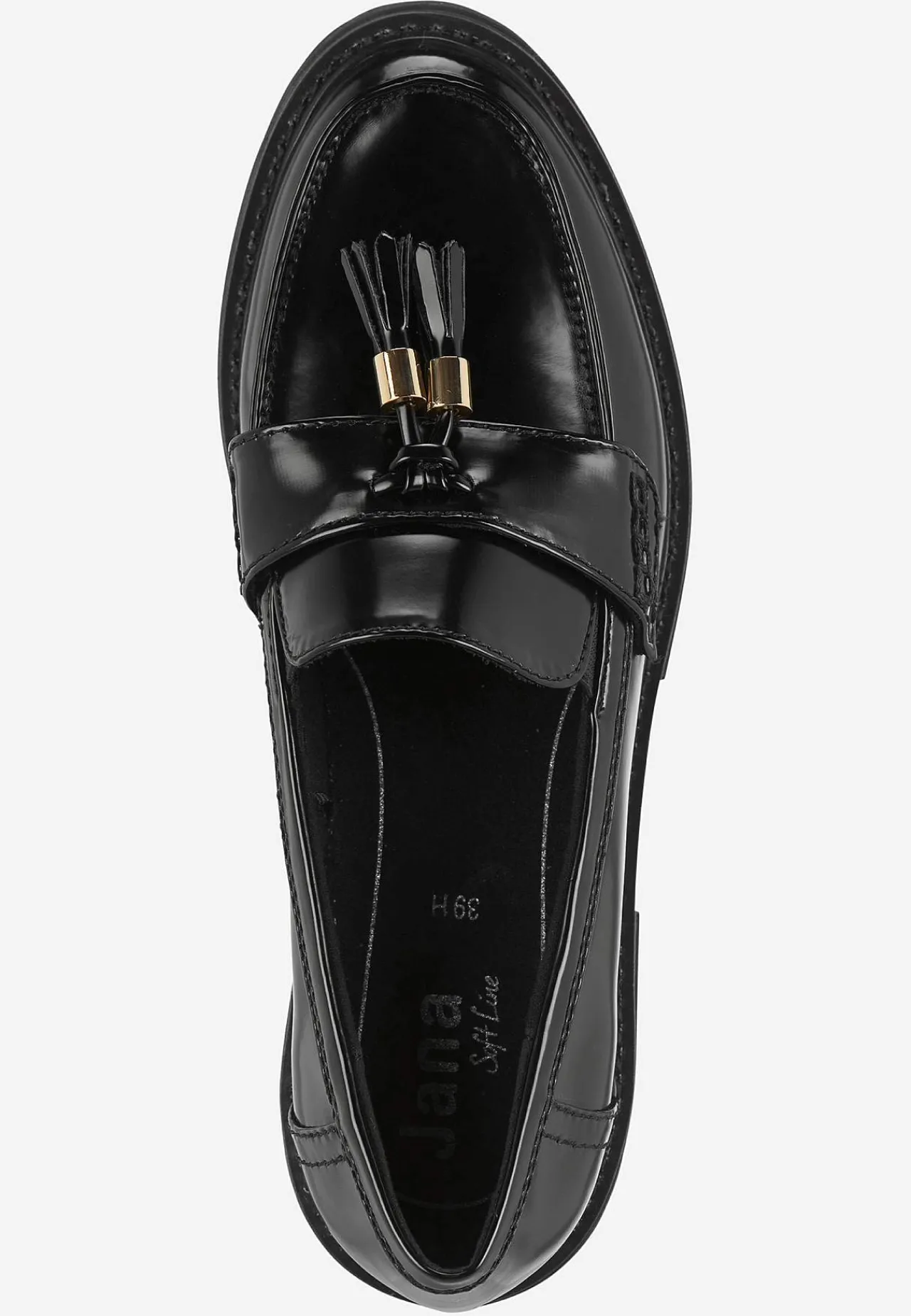 Loafers|Bred Læst- Loafer med kvaster Sort