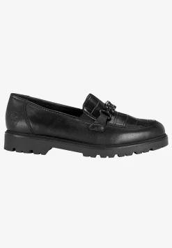 Loafers-Rieker Loafer med metallukning Sort