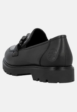 Loafers-Rieker Loafer med metallukning Sort
