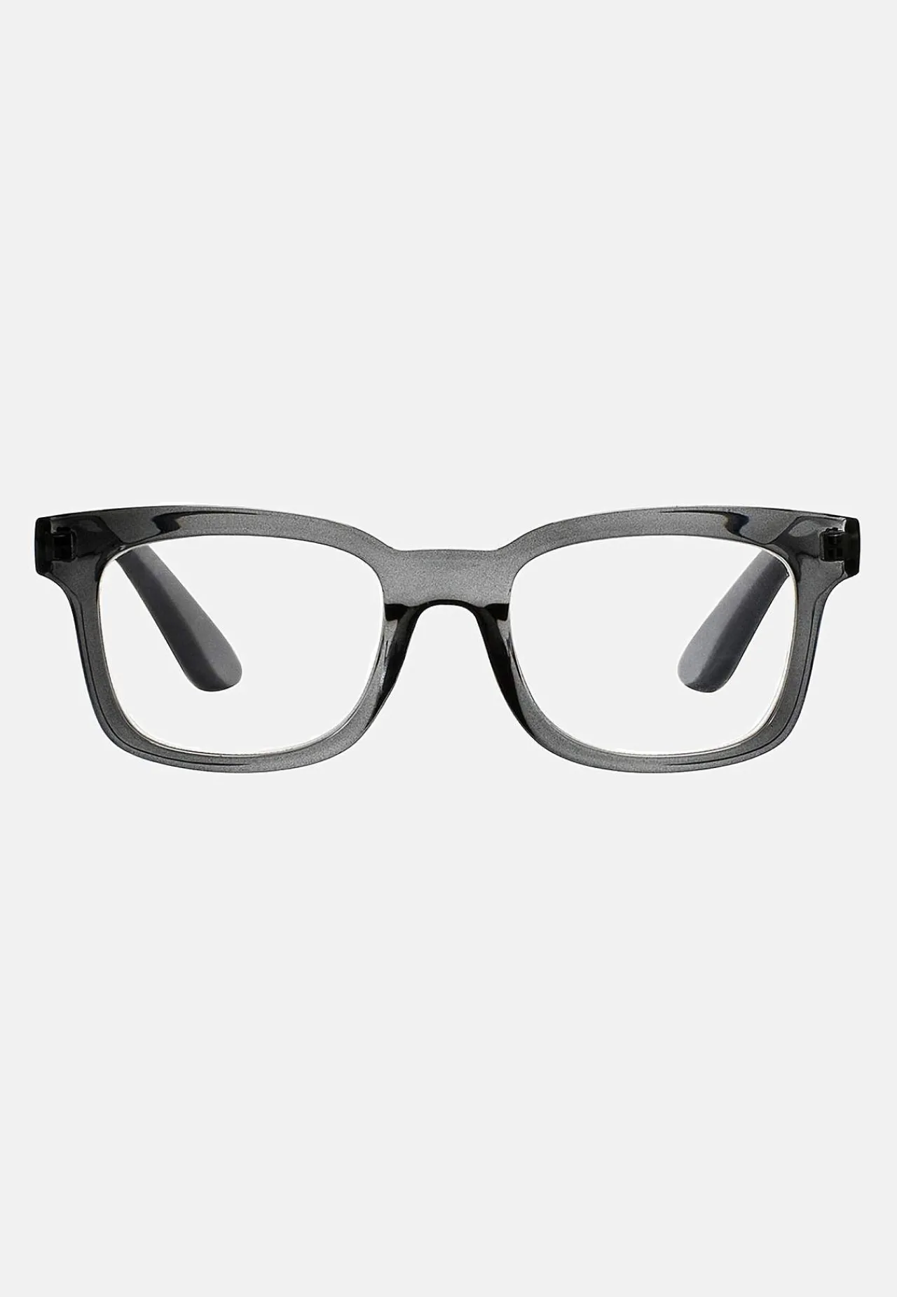 Læsebriller-Thorberg Læsebrille med etui transparent mørkegrå