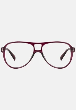 Læsebriller-Thorberg Læsebrille med etui transparent bordeaux