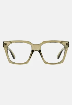Læsebriller-Thorberg Læsebrille med etui transparent olivengrøn