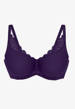 Undertøj|Bh- Minimizer-BH med bøjle Amourette Mørklilla