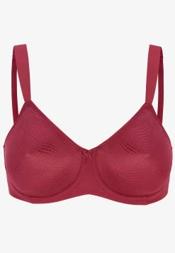 Undertøj|Bh-Triumph Minimizer-BH med bøjle Essential Mørkerød