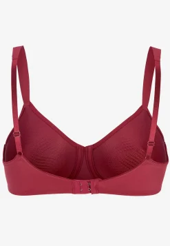 Undertøj|Bh-Triumph Minimizer-BH med bøjle Essential Mørkerød