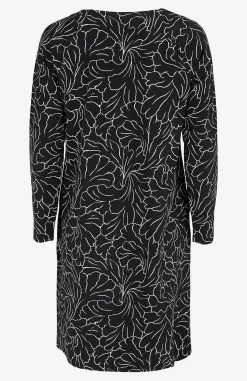 Korte Kjoler-Cellbes of Sweden Mønstret jerseykjole med lommer Sort / Beige / Mønstret