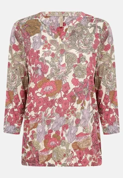 Toppe-Soyaconcept Mønstret jerseytop Rosa / Mønstret