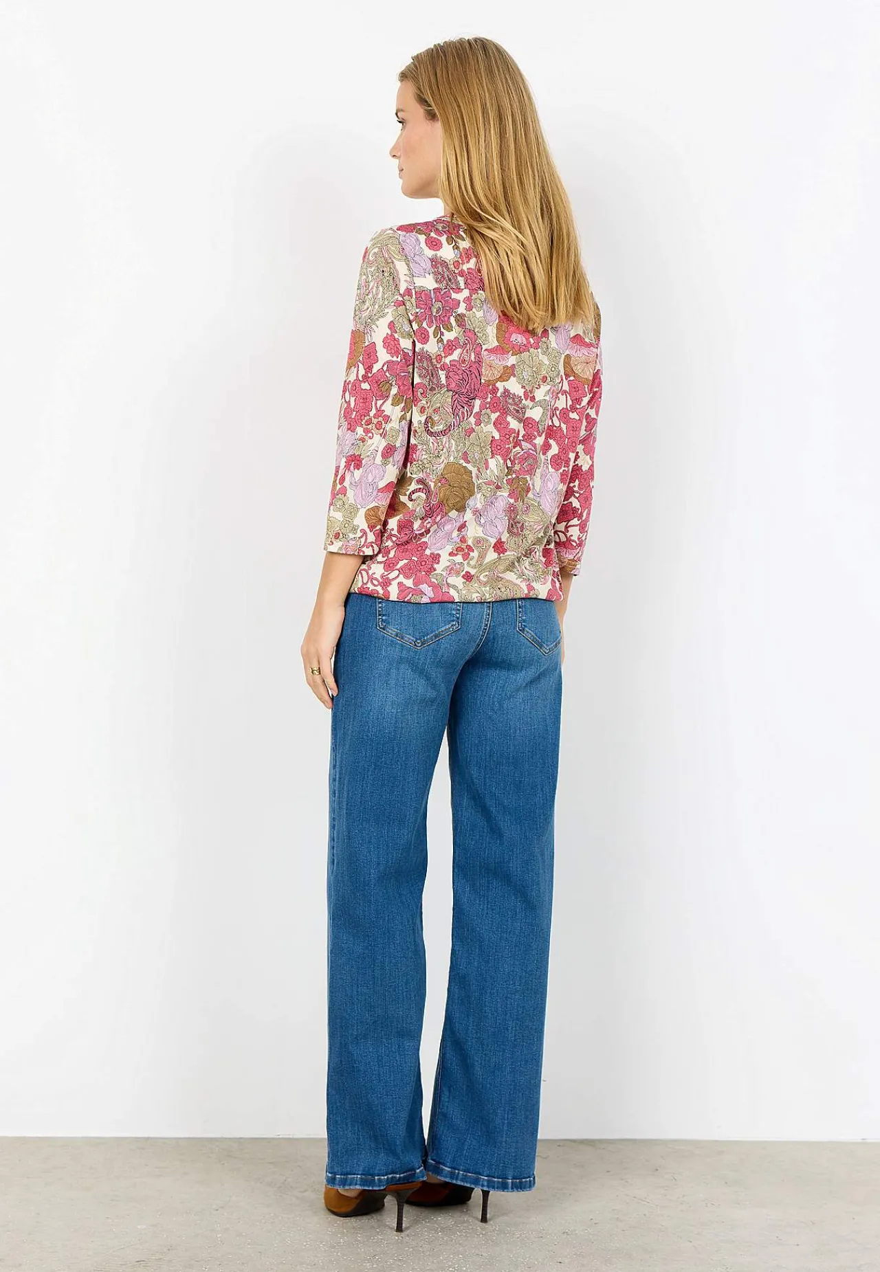 Toppe-Soyaconcept Mønstret jerseytop Rosa / Mønstret
