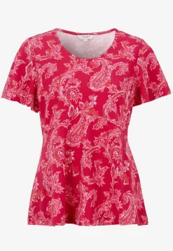Mønstrede|Toppe-Cellbes of Sweden Mønstret jerseytop Cerise / Paisley