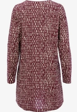 Mønstrede-Cellbes of Sweden Mønstret jerseytunika med lommer Vinrød/Beige/Mønstret