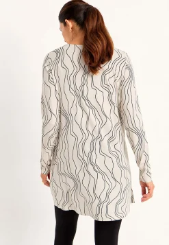 Mønstrede-Cellbes of Sweden Mønstret jerseytunika med lommer Beige / Sort / Mønstret