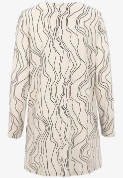 Mønstrede-Cellbes of Sweden Mønstret jerseytunika med lommer Beige / Sort / Mønstret