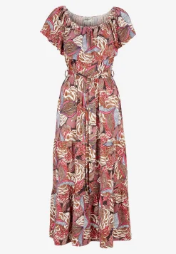 Festkjoler|Festkjoler- Mønstret off-shoulder-kjole | Cellbes