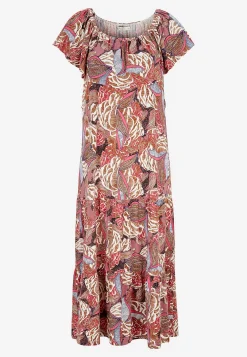 Festkjoler|Festkjoler- Mønstret off-shoulder-kjole | Cellbes