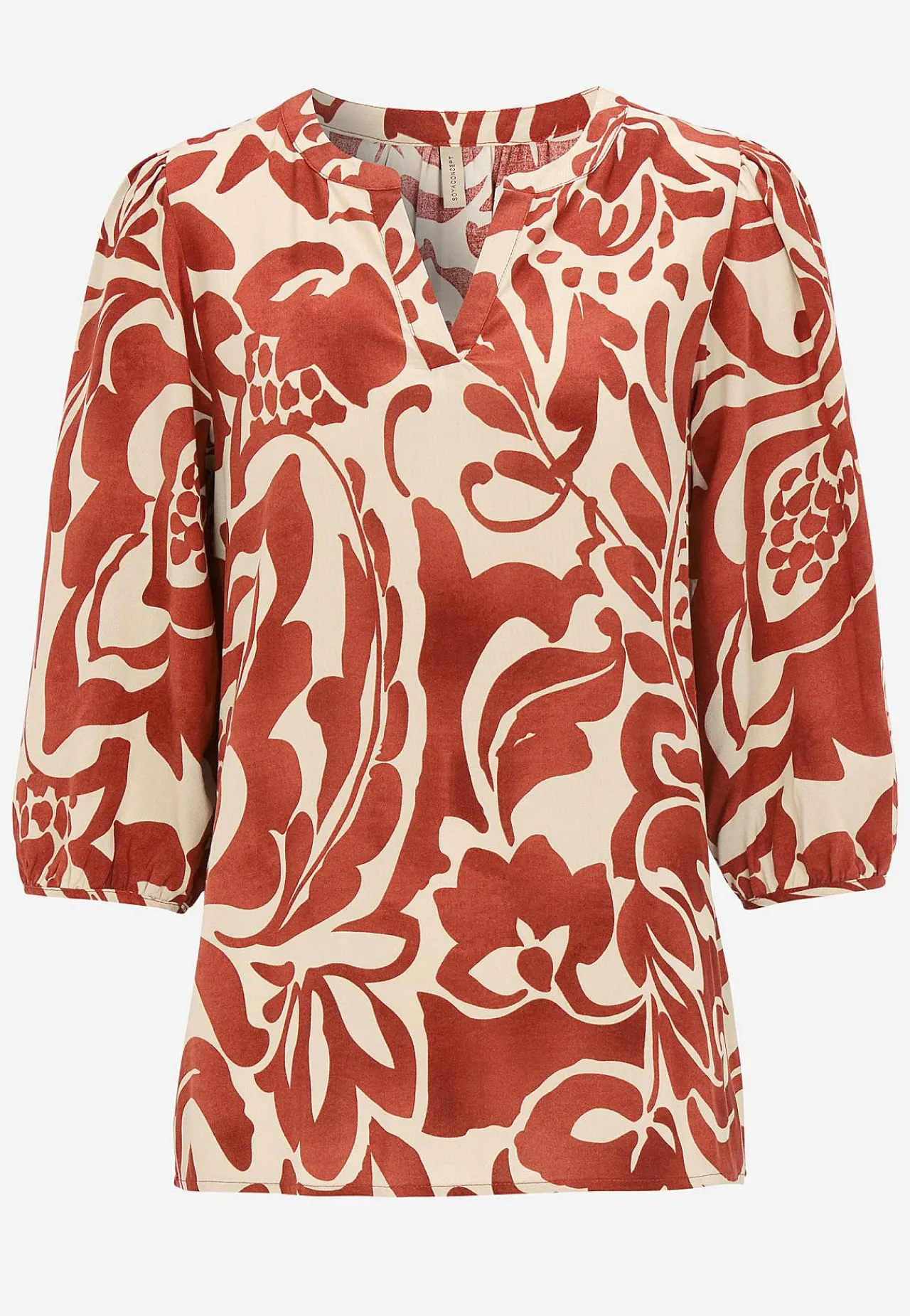 Bluser-Soyaconcept Mønstret viskosebluse Rust / Mønstret