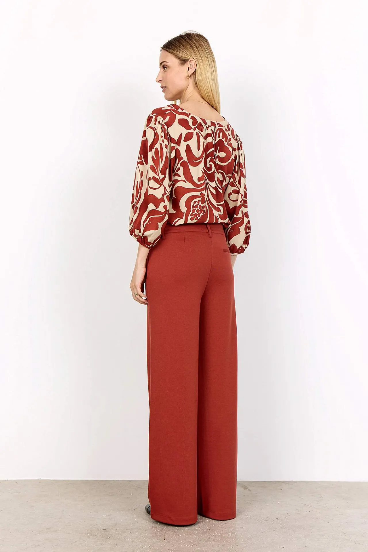 Bluser-Soyaconcept Mønstret viskosebluse Rust / Mønstret