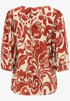 Bluser-Soyaconcept Mønstret viskosebluse Rust / Mønstret