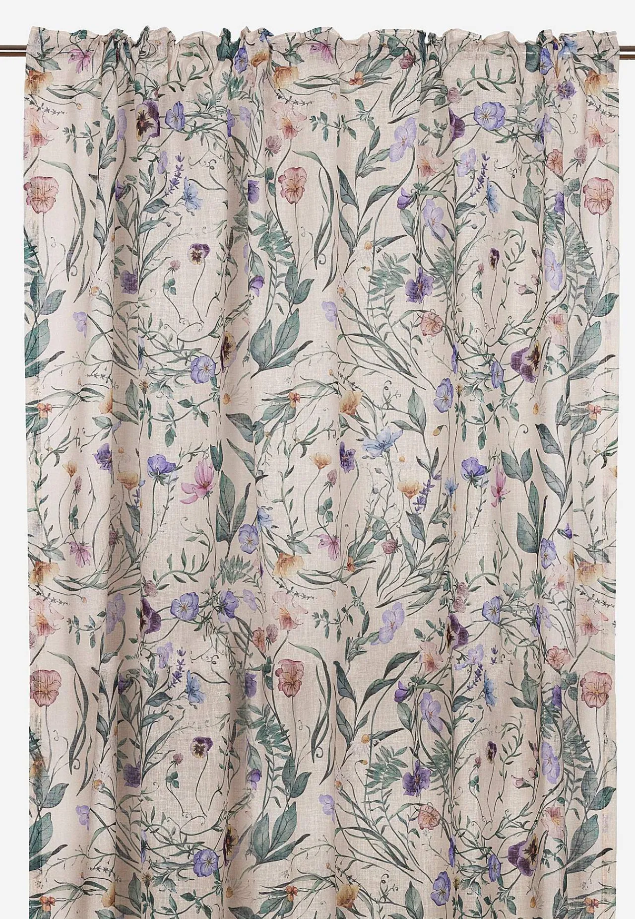 Gardinlængder|Multibåndslængder-Fondaco Multibåndslængder med et blomstermønster 2-pack Sand/Blomstret