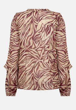 Bluser-Soyaconcept Næsten gennemsigtig bluse med volanter | Cellbes