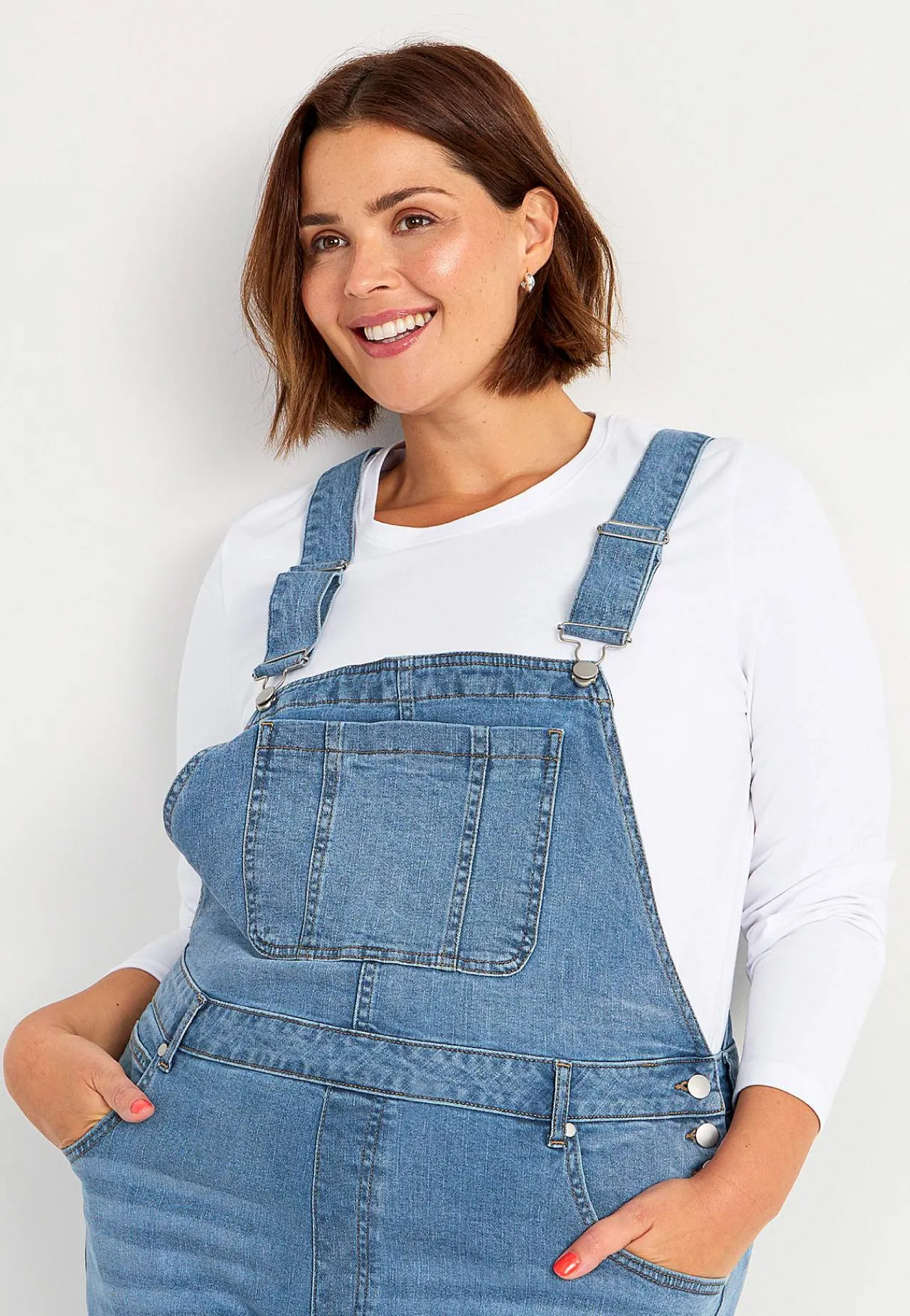 Straight Fit|Stretch Jeans-Cellbes of Sweden Overalls i denim Aliana Lyseblå / Denim