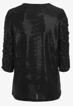 Toppe-Cellbes of Sweden Paillet top med 3/4 ærmer Sort / Glitter