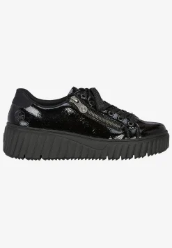 Sneakers|Lædersko-Rieker Patent sneaker i læder | Cellbes