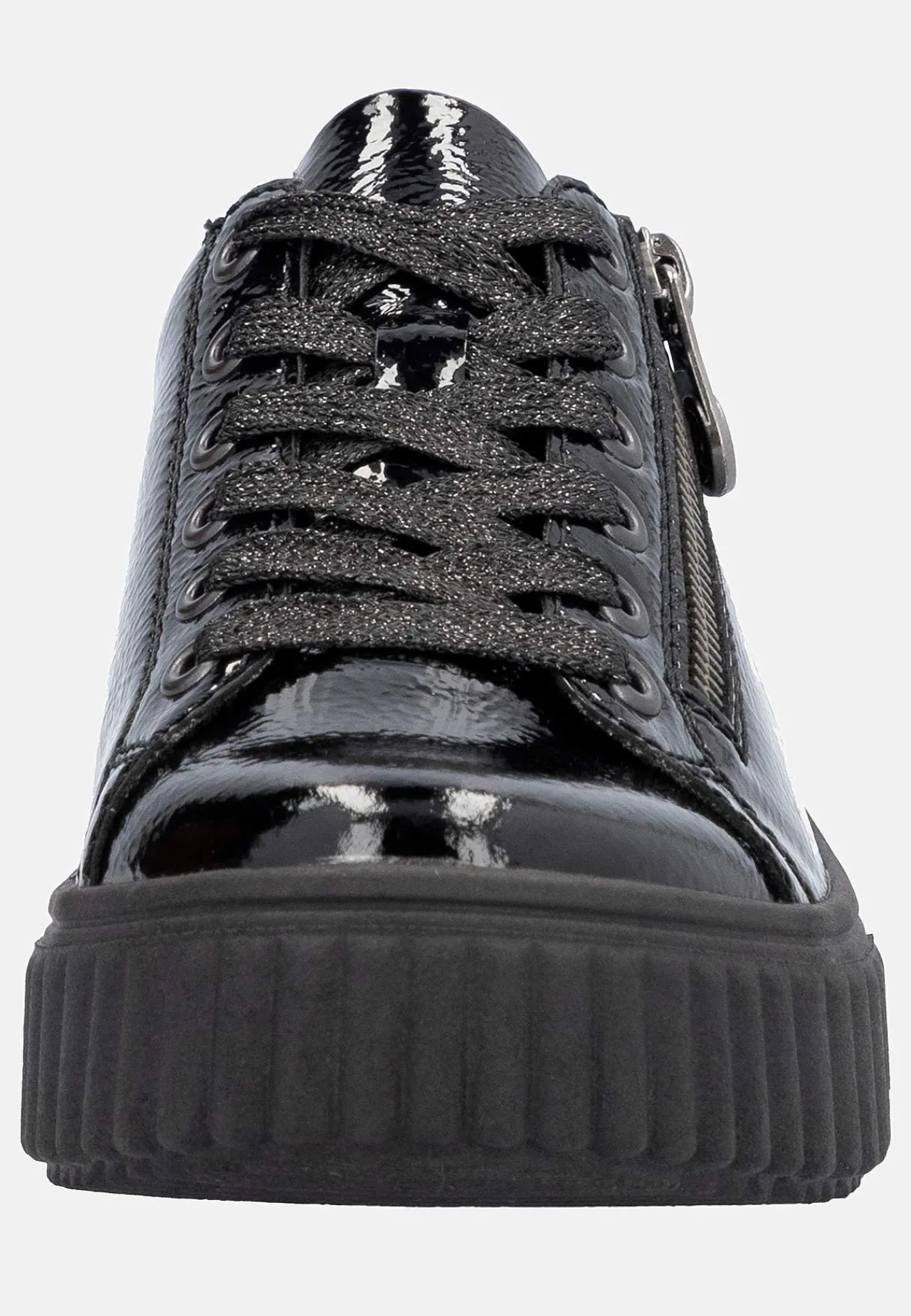 Sneakers|Lædersko-Rieker Patent sneaker i læder | Cellbes