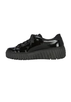 Sneakers|Lædersko-Rieker Patent sneaker i læder | Cellbes