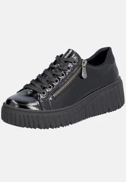 Sneakers|Lædersko-Rieker Patent sneaker i læder | Cellbes