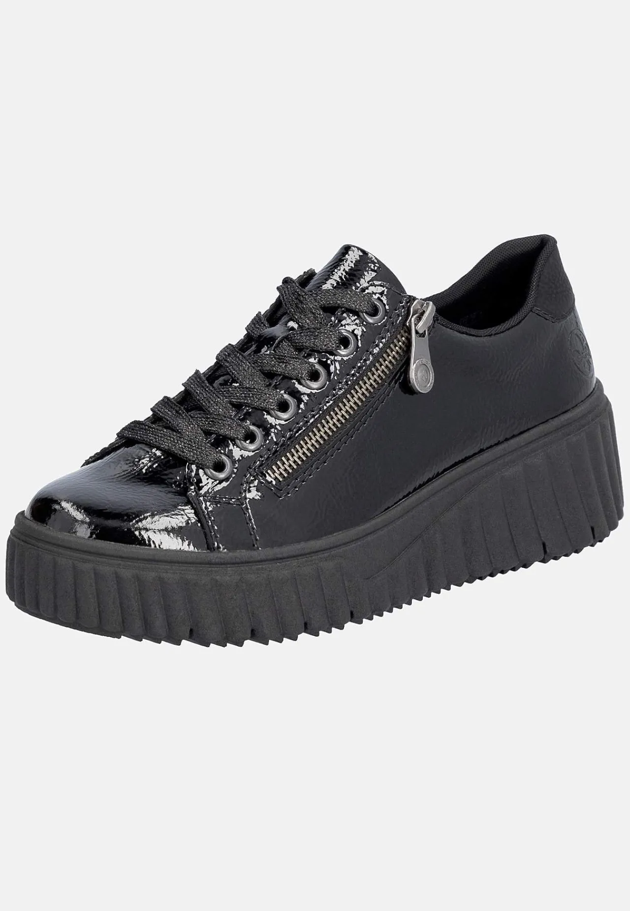Sneakers|Lædersko-Rieker Patent sneaker i læder | Cellbes