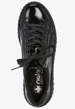 Sneakers|Lædersko-Rieker Patent sneaker i læder | Cellbes