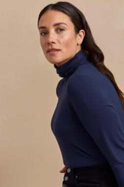 Premium|Premium- Polotrøje Premium i modal Marine