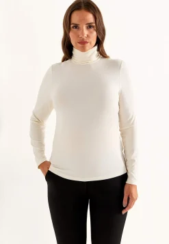 Premium|Premium- Polotrøje Premium i modal Offwhite