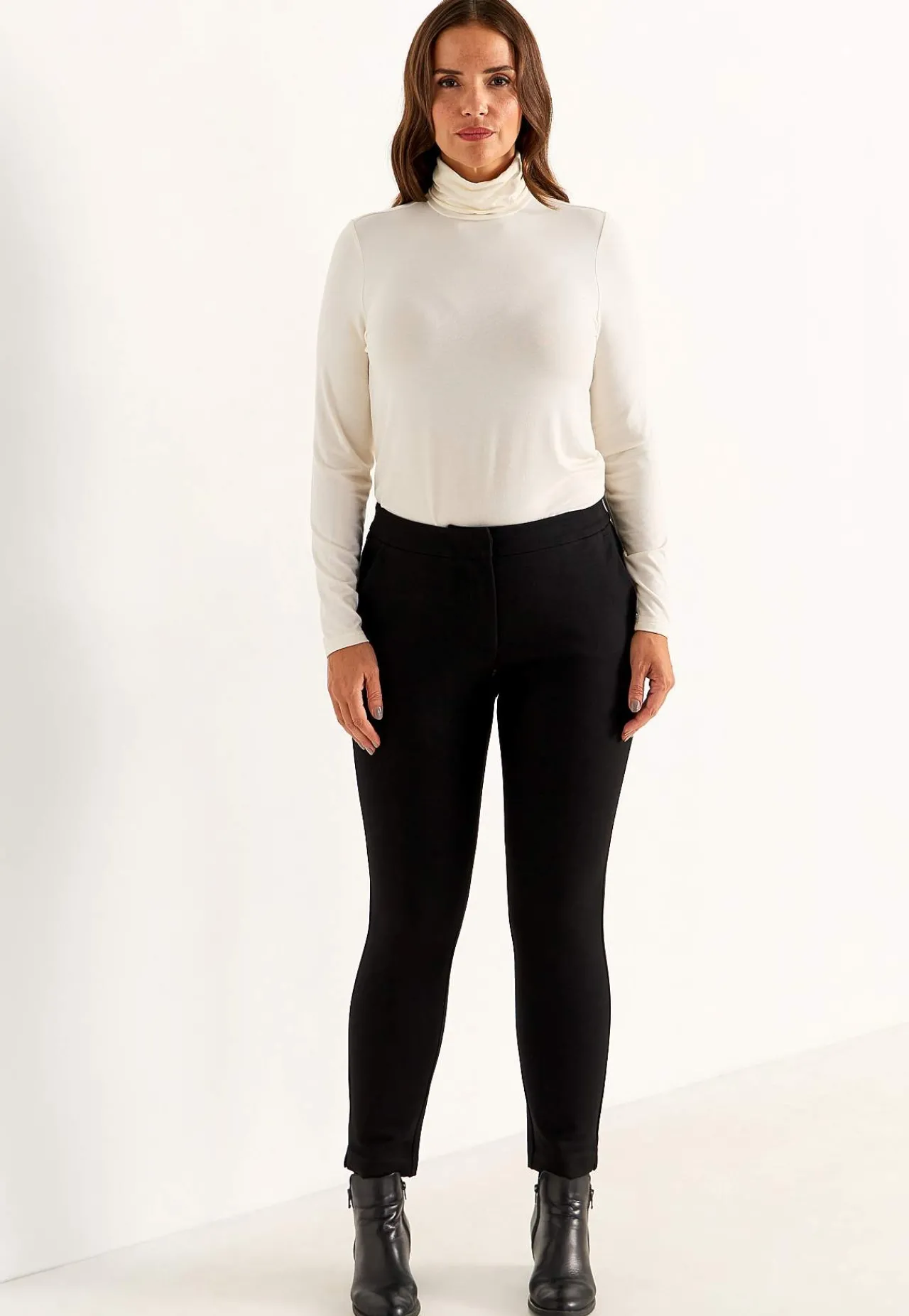 Premium|Premium- Polotrøje Premium i modal Offwhite