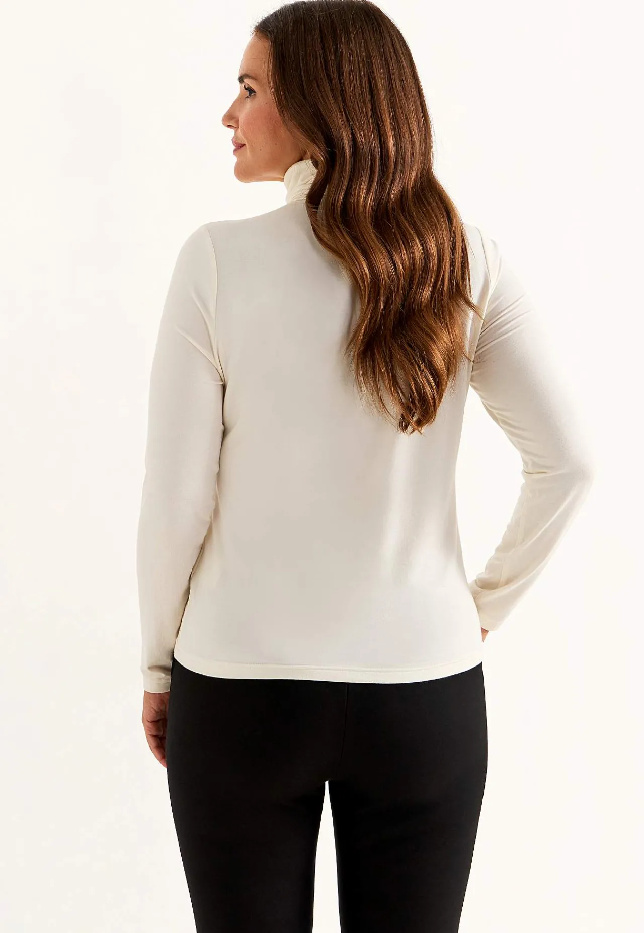 Premium|Premium- Polotrøje Premium i modal Offwhite