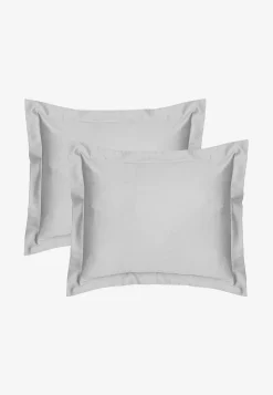 Pudebetræk|Flerpak-Cellbes of Sweden Pudebetræk i satin med vinge 50x60 cm Økologisk bomuld 2-pack Lysegrå