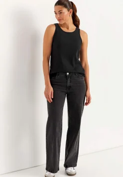 Tanktoppe|Toppe Og Tanktoppe-Cellbes of Sweden Ribbet singlet Sort