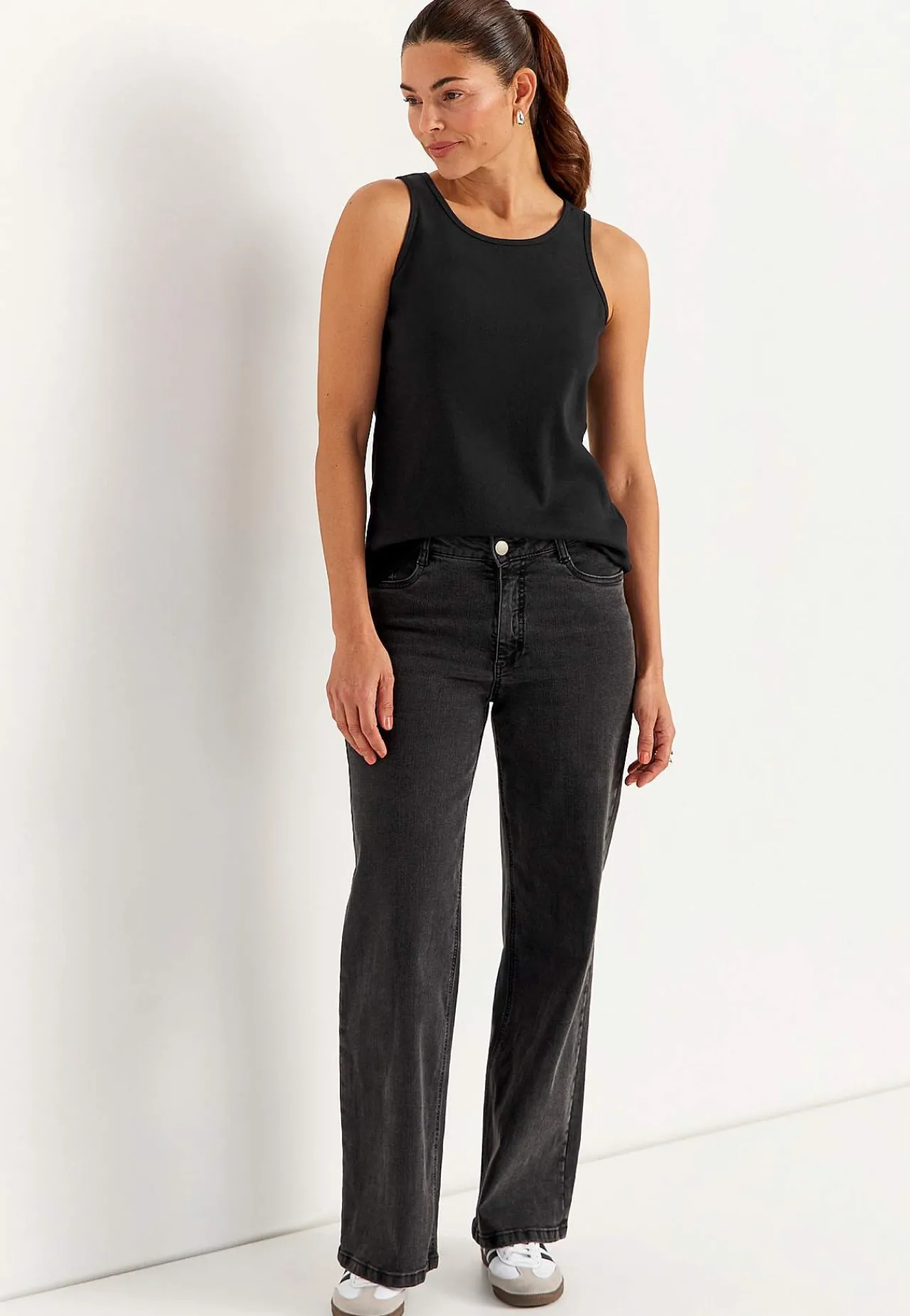 Tanktoppe|Toppe Og Tanktoppe-Cellbes of Sweden Ribbet singlet Sort