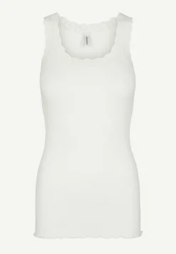 Tanktoppe- Ribbet singlet i silkemix | Cellbes