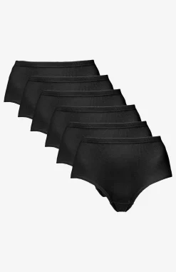 Undertøj|Flerpak Undertøj-Cellbes of Sweden Ribbet trusse i bomuld 6-pack Sort